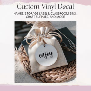 Sticker vinyle personnalisé | Nom personnalisé ou sticker pour bac de rangement | Choisissez la couleur et la police | Étiquette en vinyle pour organisation à la maison | Livraison gratuite