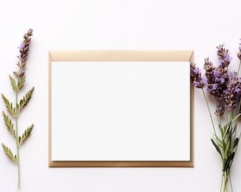 Zestaw pustych kartek 5x7 – kartki okolicznościowe i zaproszenia DIY, karton w kolorze kraft/białym/akwarelowy, koperty w zestawie