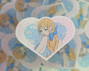 Glitter Sticker Heart Nami One Piece