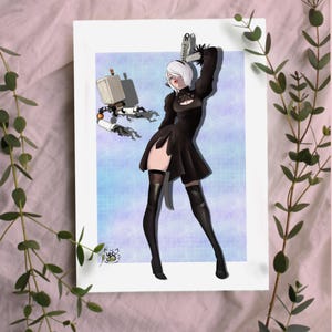 2B Nier Automata Art Print Poster
