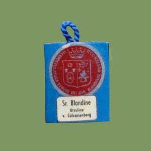 stof relikwie sr Blandine, ursuline v Calvarienberg, Duitsland, Religieuze katholieke kaart, heiligdom relikwie stof van zuster Blandine