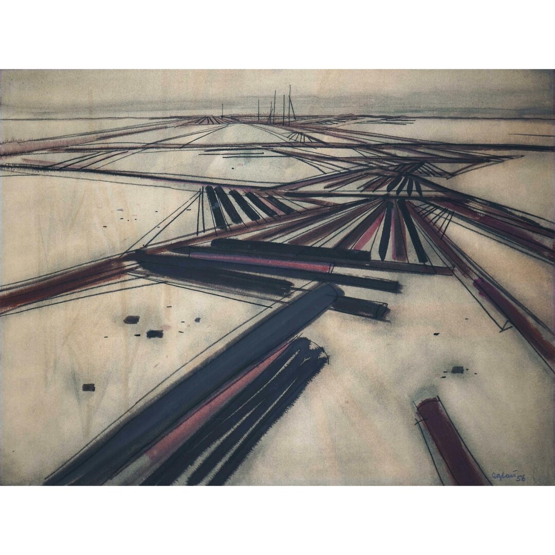 Otto Eglau (1917-1988), Raft Landscape in Sweden, 1956 / - Temporary ...