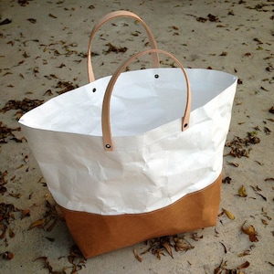 Borsa tote S/M/L: borsa tote in carta Tyvek e Kraft/borsa da mercato/borse/borsa per il pranzo/borsa lavabile ed ecologica