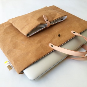 MacBag: borsa per laptop semplice in Tyvek e carta kraft/borsa tascabile/custodia per laptop/custodia per laptop/borsa per MacBook per MacBook da 13 pollici/custodie per dispositivi elettronici