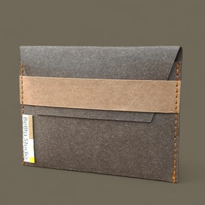 Porta carte di credito in carta Kraft, design sottile e minimale, 4,5 x 3,5 pollici, fatto a mano