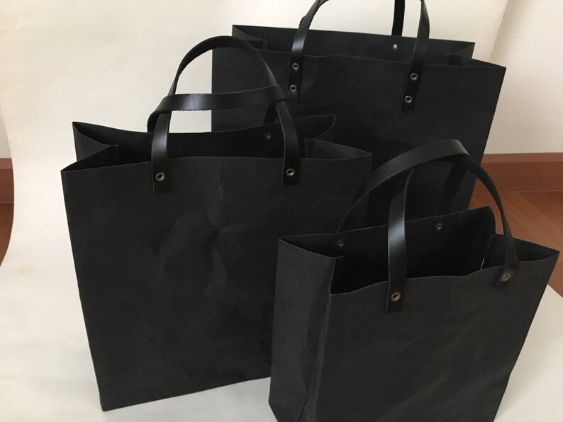 Shopping Bag Set : Tyvek and Kraft Paper Shopping Bag/market - Etsy