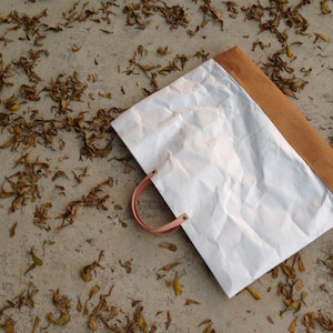 Borsa tote sottile: borsa tote/borse/borsa lavabile in carta Tyvek e Kraft ed ecologica