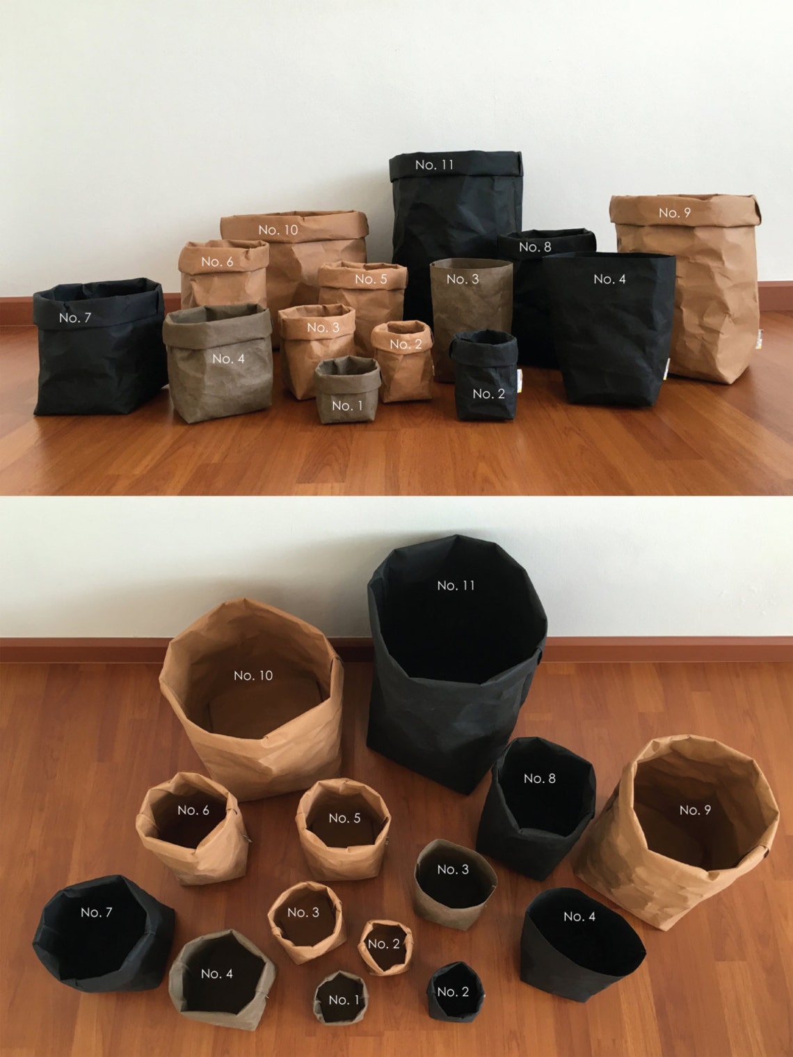 Storage Basket Kraft Paper Storage / Kitchen Basket / Laundry Bag