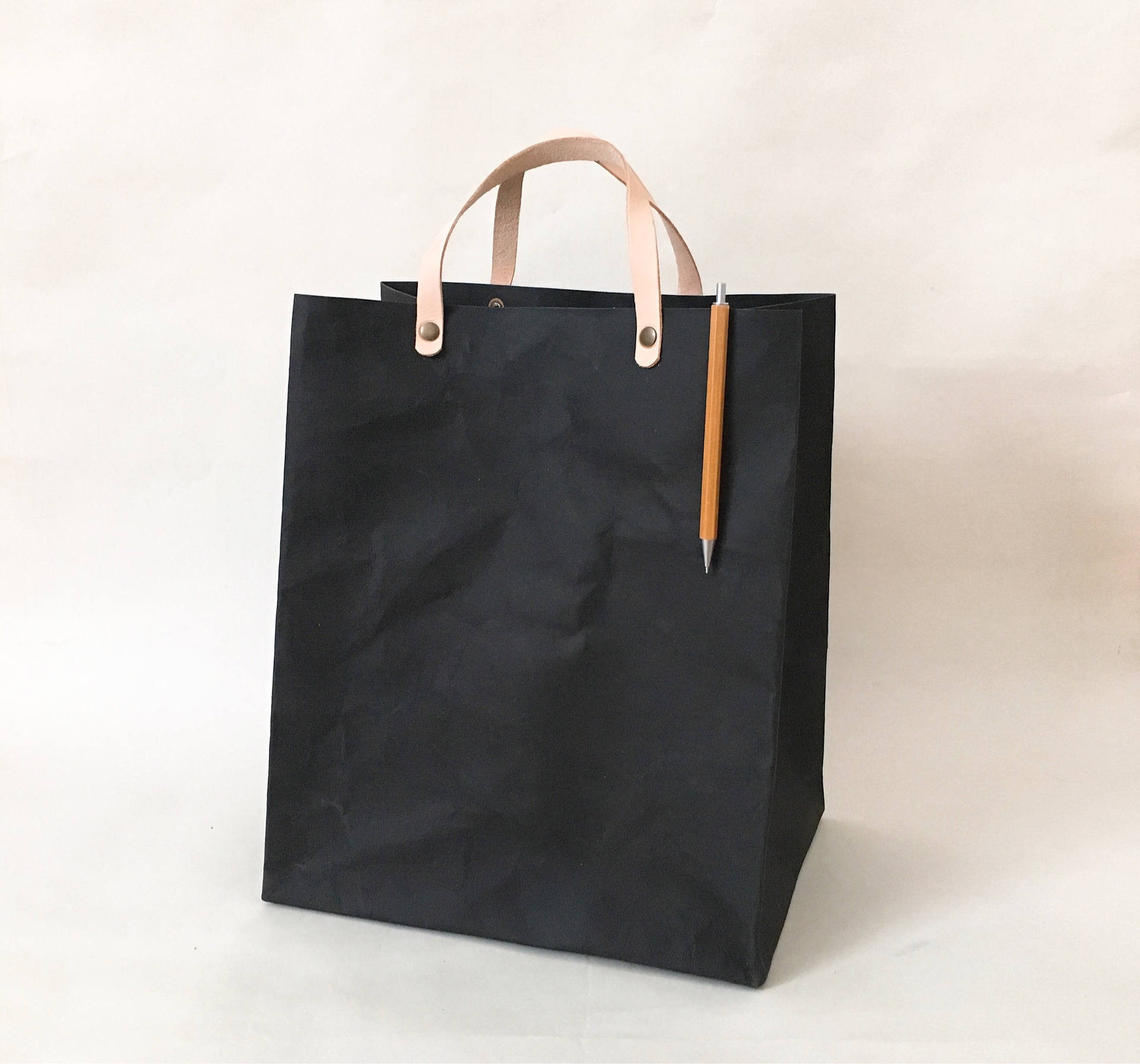 Kraft Paper Minimal Lunch Bag With Handles/shopping Bag/market Bag ...
