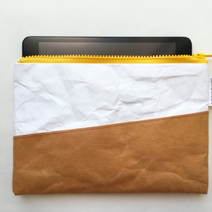 Custodia per iPad mini: custodia per iPad in Tyvek e carta Kraft/borsa per iPad/borsa di carta per iPad/custodia per iPad/cerniera YKK