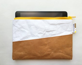 iPad mini case : Tyvek and Kraft paper iPad case/iPad bag/iPad paper bag/iPad sleeve/YKK zipper