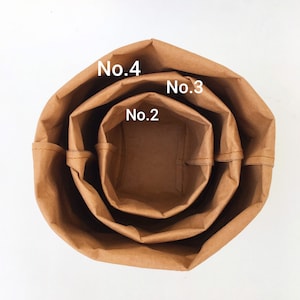 Storage Basket : Kraft Paper Storage / Kitchen Basket / Laundry Bag / Eco Bag / Paper Bag / Paper Basket / Stationary / Washable Paper Bag image 7