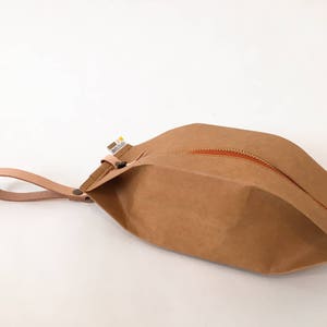 Snackpack: sacchetto di carta Kraft/borsa piccola/borsa per cosmetici/astuccio/portamonete/cerniera YKK