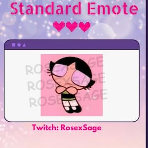 Powerpuff Girls Blossom, Bubbles and Buttercup Cute Kawaii Standard Emote Set Discord Twitch YouTube Kick Instant Digital Download