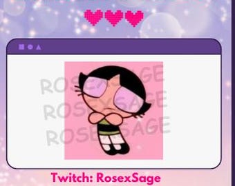 Powerpuff Girls Emote Set, Cute Kawaii Emotes (Digital Download)