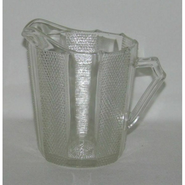 Jeannette Glass DEWDROP Crystal Flat Creamer