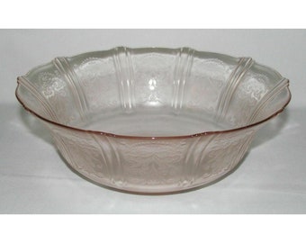 MacBeth Evans Glass AMERICAN SWEETHEART Pink Large Round Vegetable Bowl