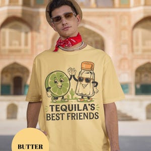 Comfort Colors® Tequila&#39;s Best Friends T-Shirt, Funny Cinco De Mayo Shirt, Tequila Lover Gift, Fiesta Party Outfit Cinco De Mayo Gift Idea