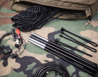 NO RADIO Field Radio Kit – Jungle Antenna, Collapsible Frame, Crossfire Pouch, Emergency System