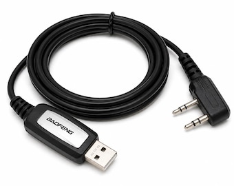 Cable de programación Baofeng UV-5R / Cable USB a radio de 2 pines / Compatible con radios Baofeng y otras radios de 2 pines