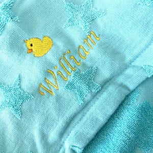 Personalized Kids Hooded Bath/ Beach/ Pool Towel 25X45 Inches (Recomended Age 1-6)