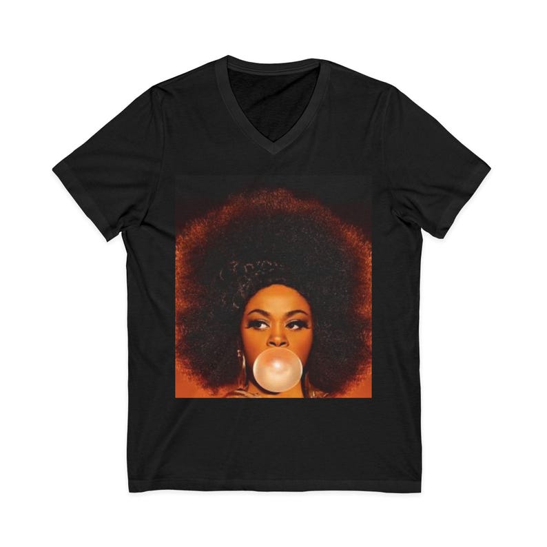 Camiseta con ilustración de chicle de Jill Scott / Retrato de música soul retro imagen 1