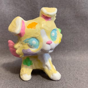 Custom Cream Paint Splatter Littlest Pet Shop Collie
