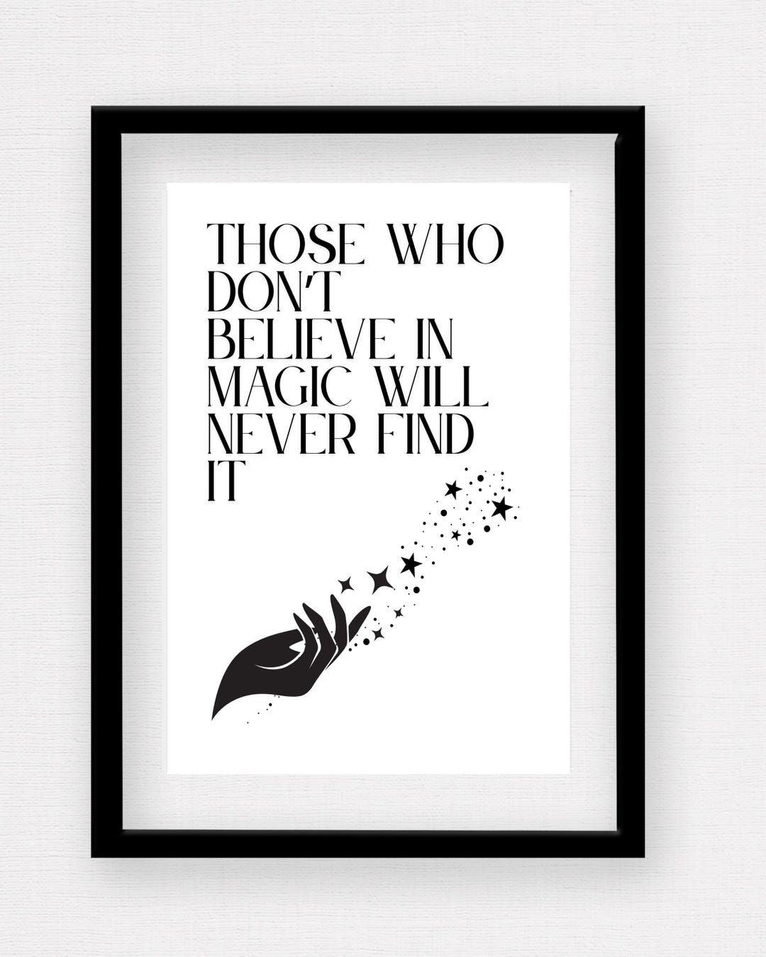 Roald Dahl Quote Print Those Who Don’t Believe in Magic