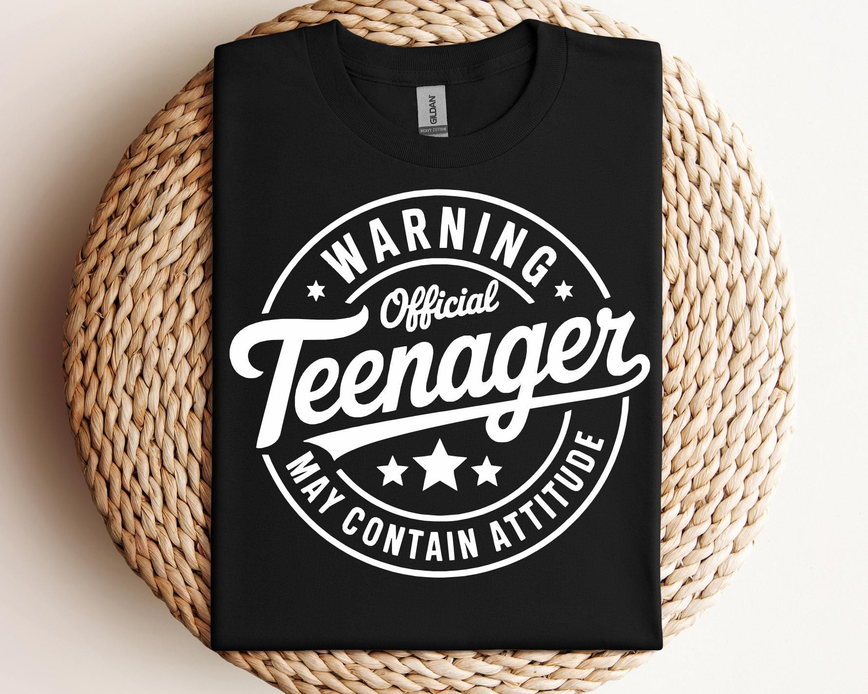 Funny Warning Teenager Attitude T-Shirt | Sarcastic Gift For Teens, Sons, Daughters | Unisex Cotton Tee