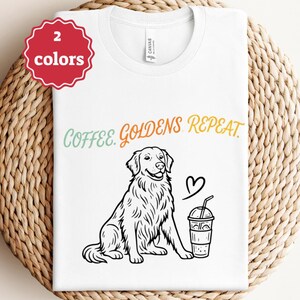 Kaffee Golden Retriever Wiederholung SVG PNG Lustiges Hundeliebhaber Kaffeezitat Golden Retriever Mama Shirt Design Tierliebhaber Cricut