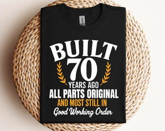 70 cumpleaños Svg construido hace 70 años Svg camiseta divertida de 70 cumpleaños Svg regalo de 70 cumpleaños Svg setenta años Svg archivo de corte Cricut Svg PNG
