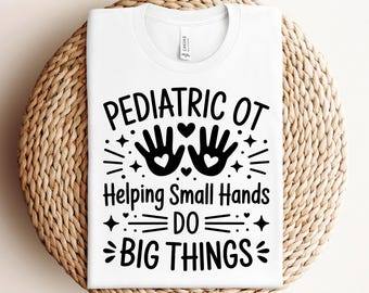 Pädiatrische OT helfen kleine Hände tun große Dinge Svg Png Ergotherapeut svg Therapie Geschenk svg Kinderhände svg Cricut-Datei