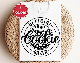 Panadero oficial de galletas Svg Amante de las galletas Svg Hornear Svg Cita divertida de panadero Svg Dulces Camisa Svg Archivo Cricut Png