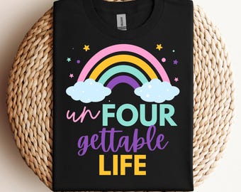 un four gettable png svg voor cricut, kindershirt, verjaardagsshirt meisje, 4e verjaardag svg, vier jaar oud, leuke verjaardag svg, vierde verjaardag