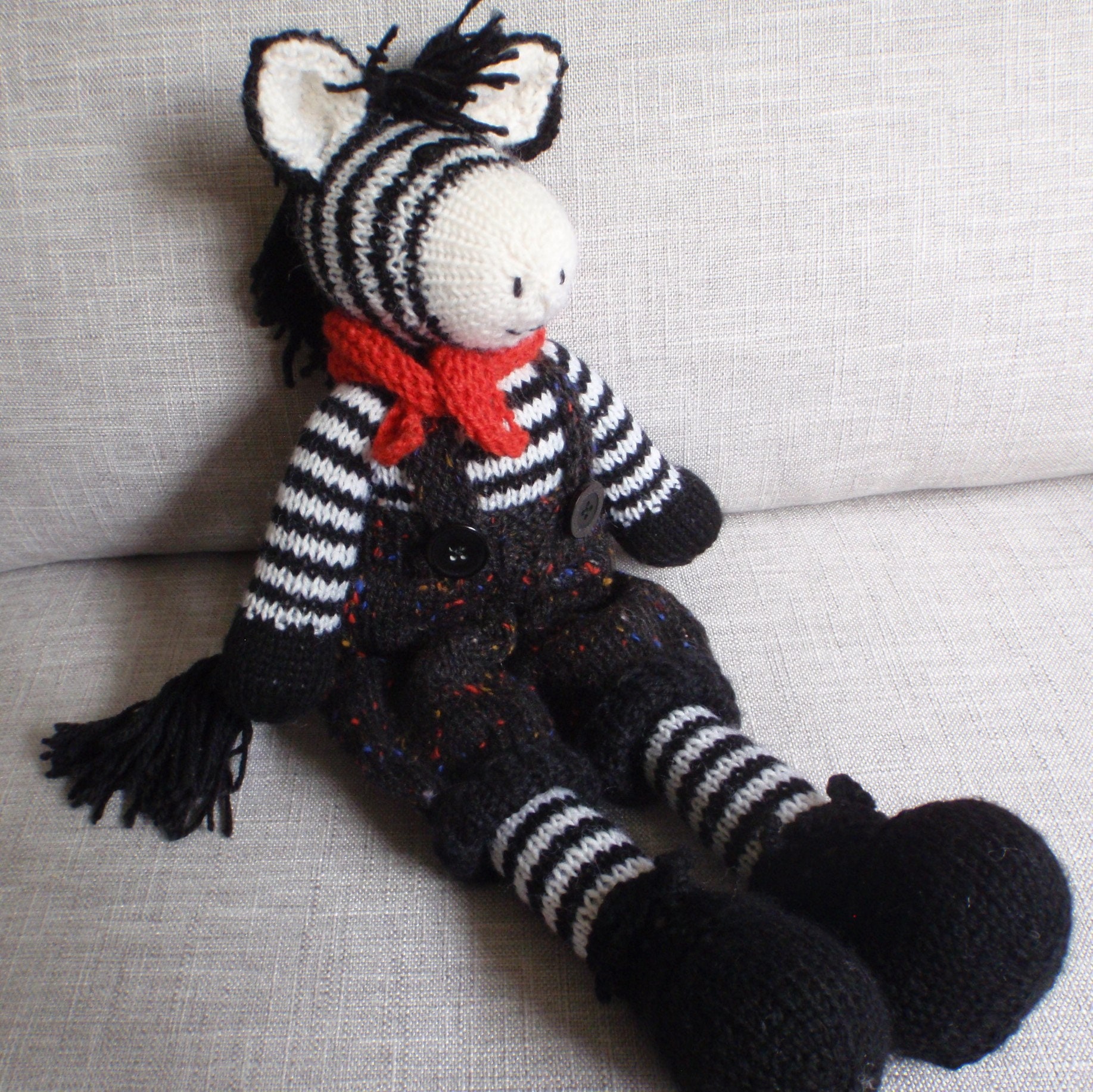 Zebra Knit Cardigan - Etsy