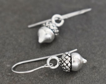 Acorn Earrings, Dainty Acorn , Dangle Earring