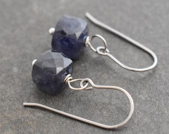 Iolite Earrings, Gemstone Earrings