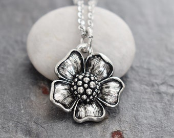 Dogwood Necklace, Flower Necklace, Dogwood Jewelry, Dogwood Pendant, Gift for Her
