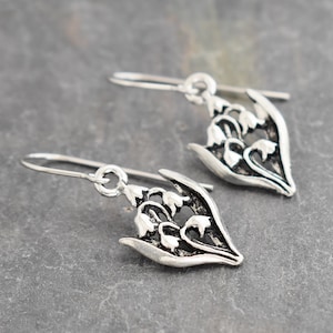 Lily of the Valley Earrings, May Birth Flower, Lily Jewelry, Flower Jewelry, Gift for Her