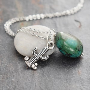 Saguaro Cactus Turquoise Necklace