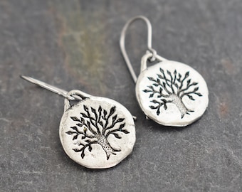 Dainty Willow Tree Earrings, Tree Earrings