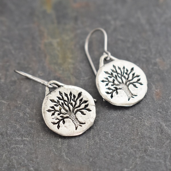 Dainty Willow Tree Earrings, Tree Earrings