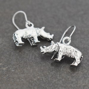 Rhino Earrings, African Animal Earrings