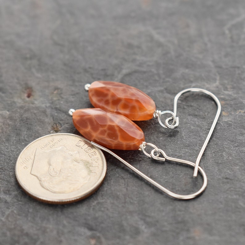 Fire Agate Gemstone Earrings image 4