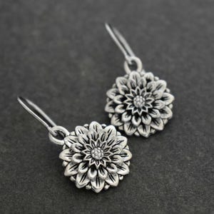 Dahlia Earrings, Flower Earrings, Flower Lover gift, Dahlia Jewelry, Gift for Her
