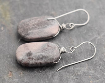 Exotic Jasper Gemstone Earrings