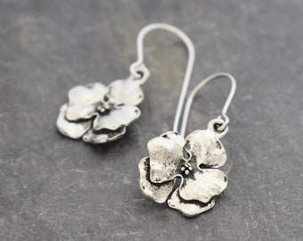 Pansy Earrings, Flower Earrings, Flower lover Gift, Pansy Jewelry, Flower Jewelry, Gift for Her
