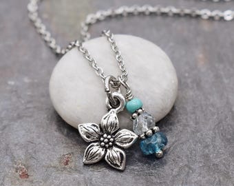 Colorado Columbine Necklace, Columbine Necklace, Columbine Flower, Colorado Gift