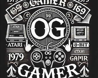 Retro OG Gamer T-Shirt: Vintage Video Game Design Unisex Tee