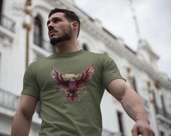 Vintage American Eagle T-Shirt | Distressed USA Flag Apparel
